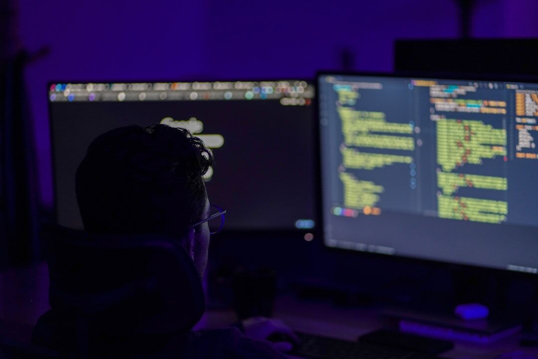 person reviewing code