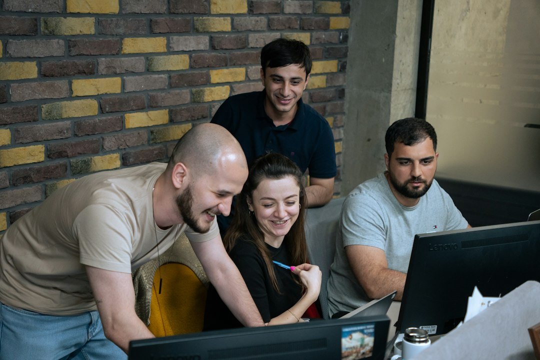 group of programmers collaborating